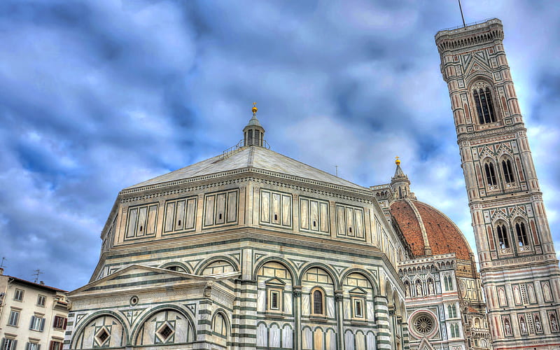 Santa Maria del Fiore, Firenze italian landmarks, Europe, cathedral, Florence, Italy, R, HD wallpaper