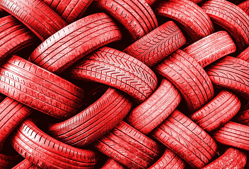 tires, red, paint, HD wallpaper