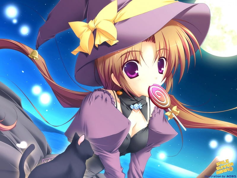 Witch UwU)  Kawaii anime girl, Anime girl, Anime halloween