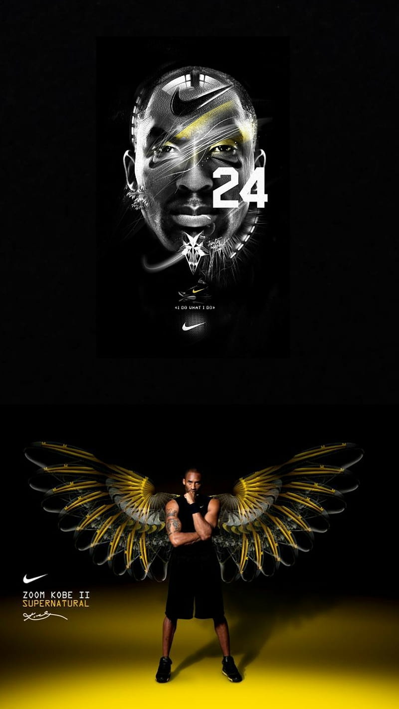 Kobe Tribute, 24, angel, basketball, kobe, kobe bryant, love, warrior, wings, HD phone wallpaper