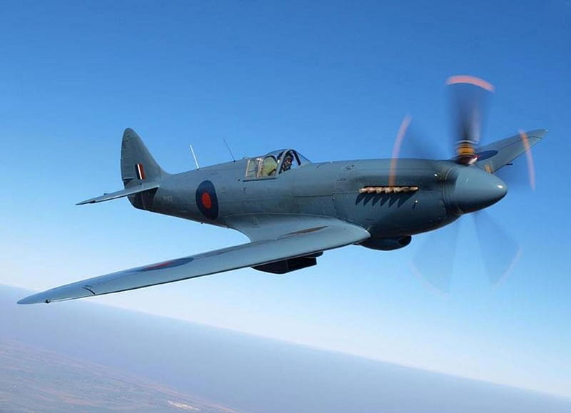 Spitfire Mk XIX reconnaissance fighter, Spitfire, WW2, RAF, fighter, HD wallpaper