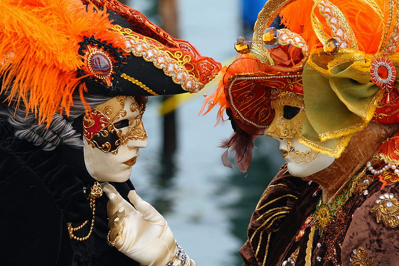 Venice Carnival Masque 3, carnival, venice, masque, people, HD wallpaper