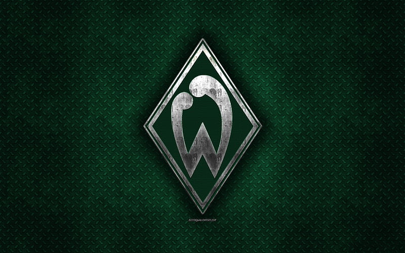 SV Werder Bremen, German football club, green metal texture, metal logo, emblem, Bremen, Germany, Bundesliga, creative art, football, HD wallpaper