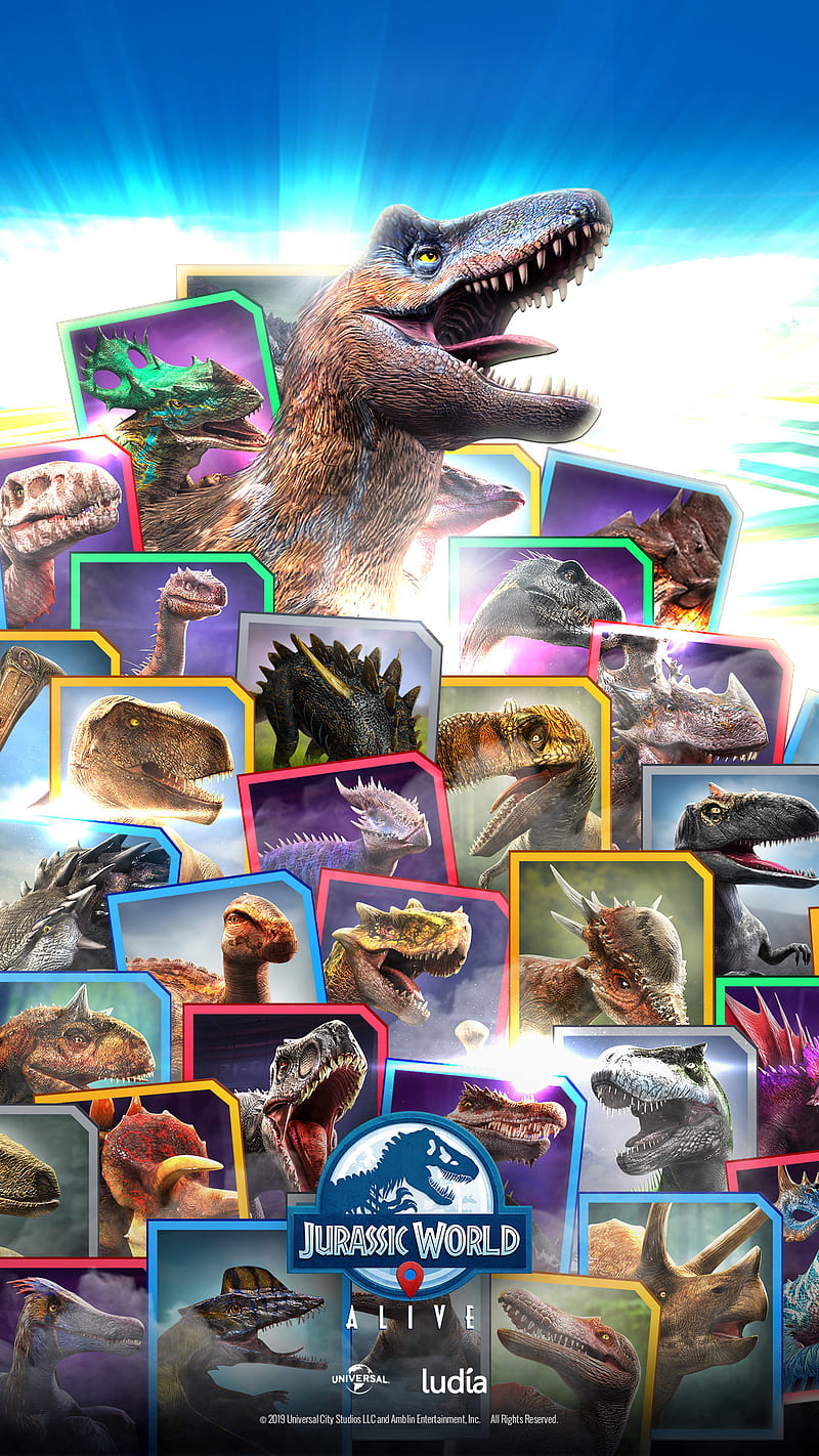 Jurassic world alive, dinosaurs, jurassic world/park, HD phone wallpaper