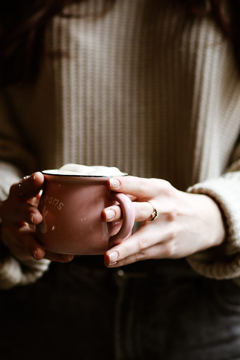 mug, hands, fingers, coffee, drink, HD phone wallpaper