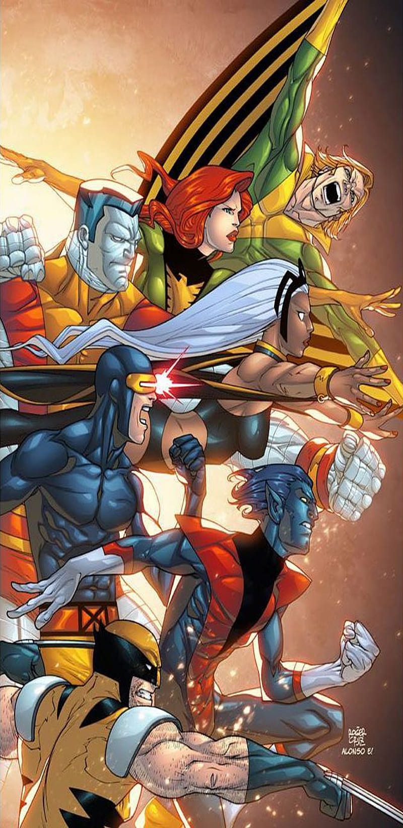 X-Men, banshee, colossus, cyclops, marvel, nightcrawler, phoenix, storm, wolverine, HD phone wallpaper