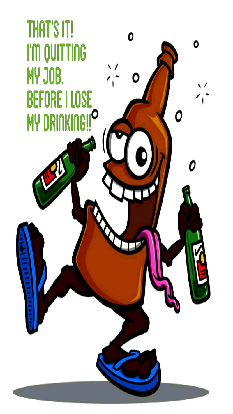 Funny drunk quote, cartoon, funny quote, hilarious, HD phone wallpaper