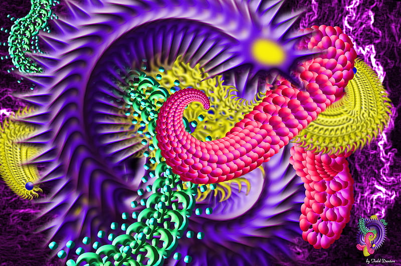 Confusion, fractal art, colorful fractals, fractal confusion, fractal, HD wallpaper