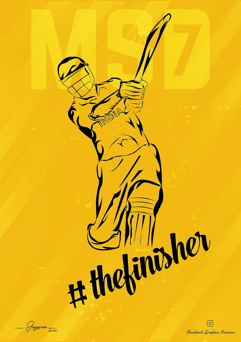 MS Dhoni CSK Poster : Amazon.in: Home & Kitchen-cheohanoi.vn