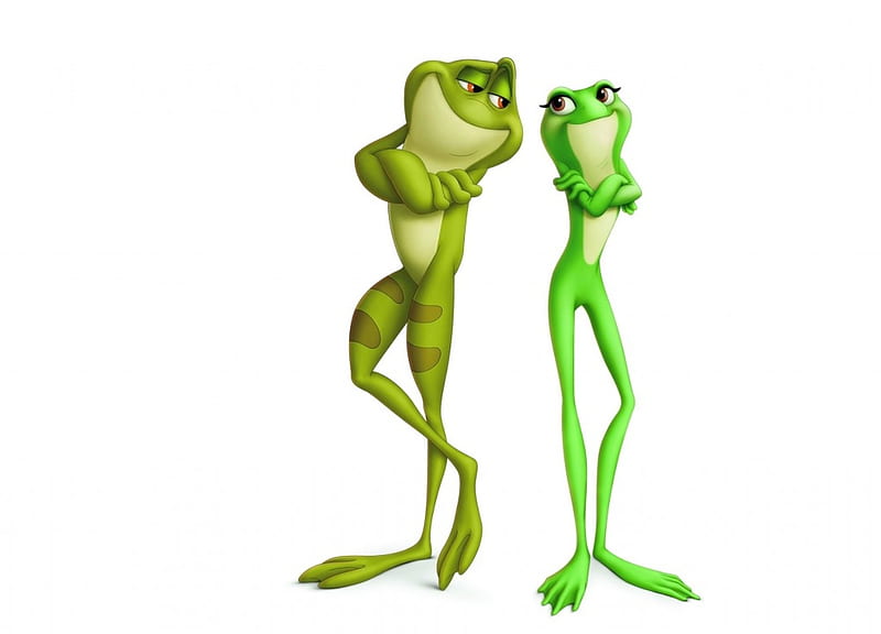 The Princess and the Frog (2009), fantasy, movie, green, the princess and the frog, white, couple, disney, HD wallpaper