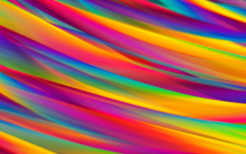 multicolored waves, colorful waves, rainbow, abstract art, creative, abstract waves, HD wallpaper