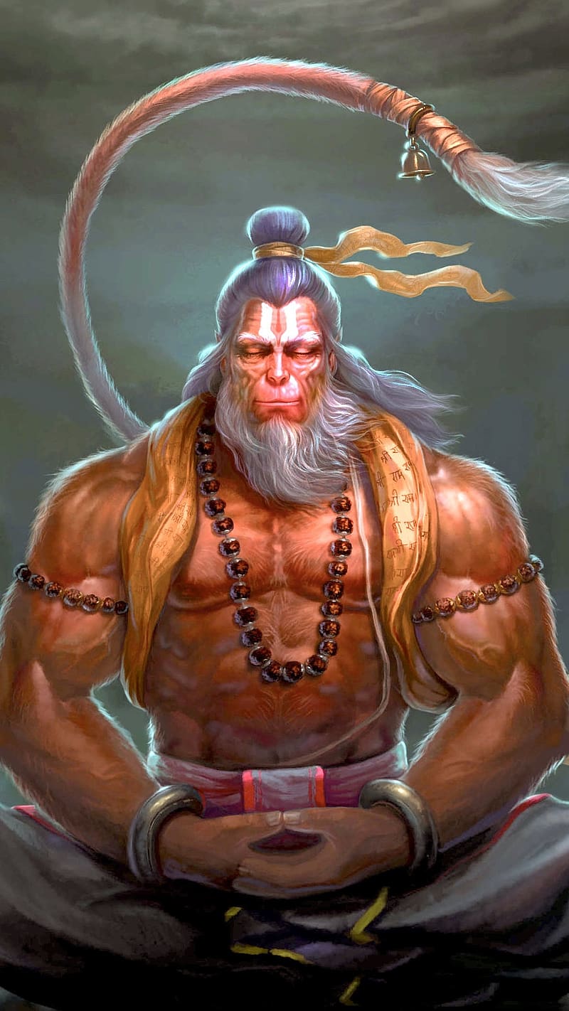 Morden Hanuman Cartoon Images With Body Builder Style