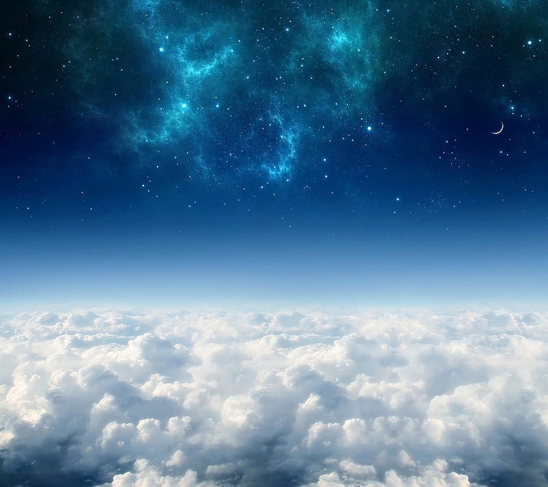 Starry Sky, clouds, HD wallpaper