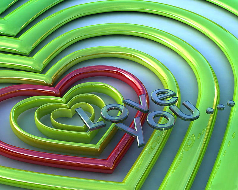 Stylish Love You Heart, love you, 3d, love, heart, i love u, abstract, HD  wallpaper | Peakpx