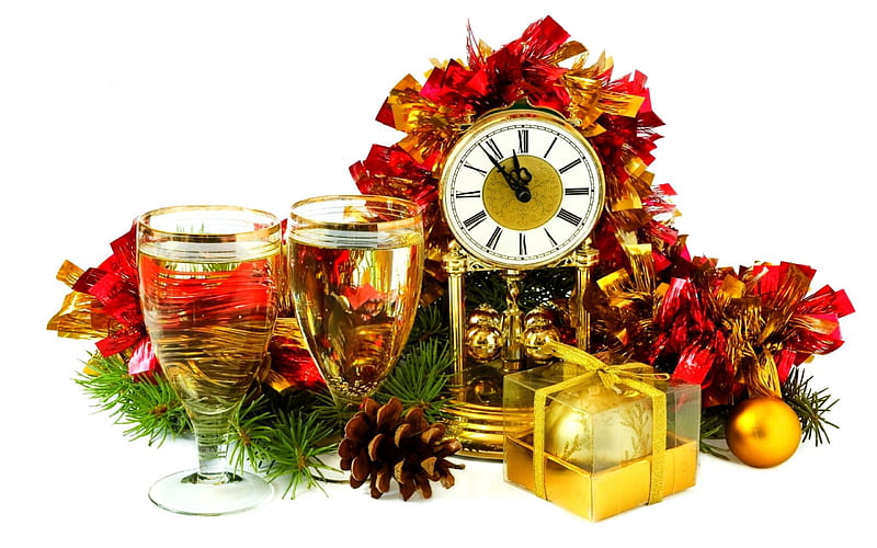 HAPPY NEW YEAR, new year, holiday, christmas, wine, HD wallpaper