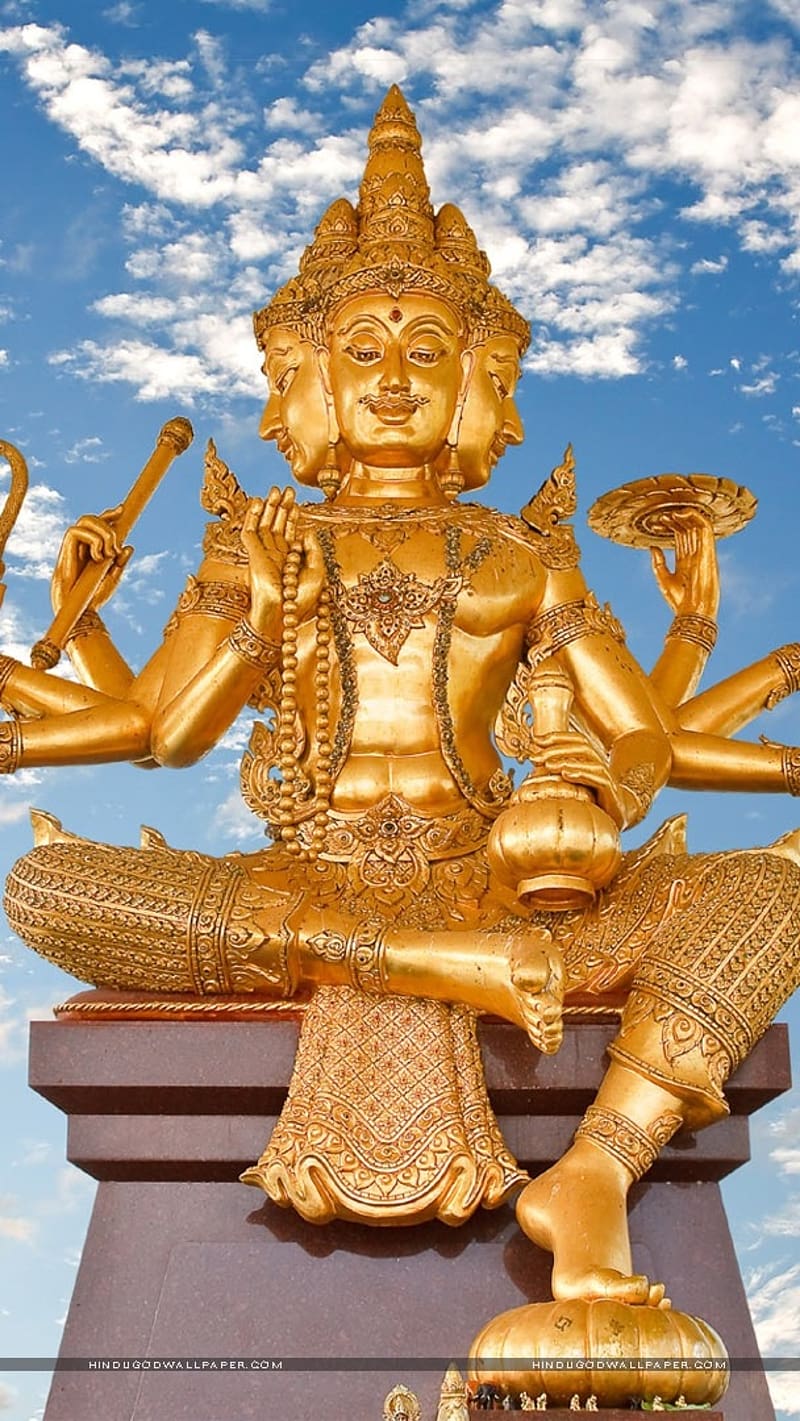 Brahman Bhagwan Statue, brahman, bhagwan statue, HD phone wallpaper | Peakpx