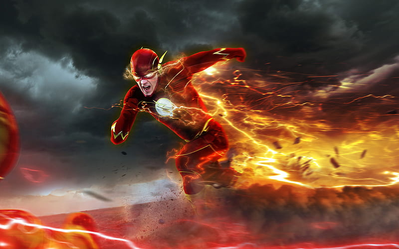 Barry Allen In Flash, the-flash, tv-shows, super-heroes, HD wallpaper