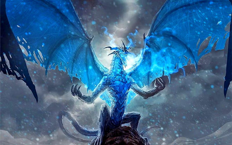 HD blue lightning dragon wallpapers | Peakpx