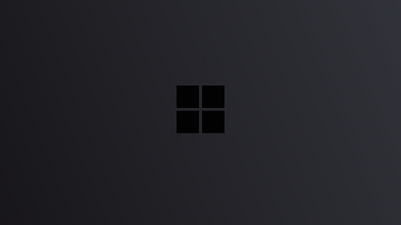Windows 10 Logo Minimal Dark, HD wallpaper