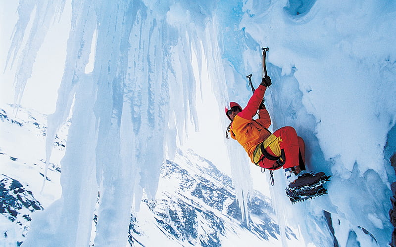 Climbing iceberg movement-Life is the challenge, HD wallpaper
