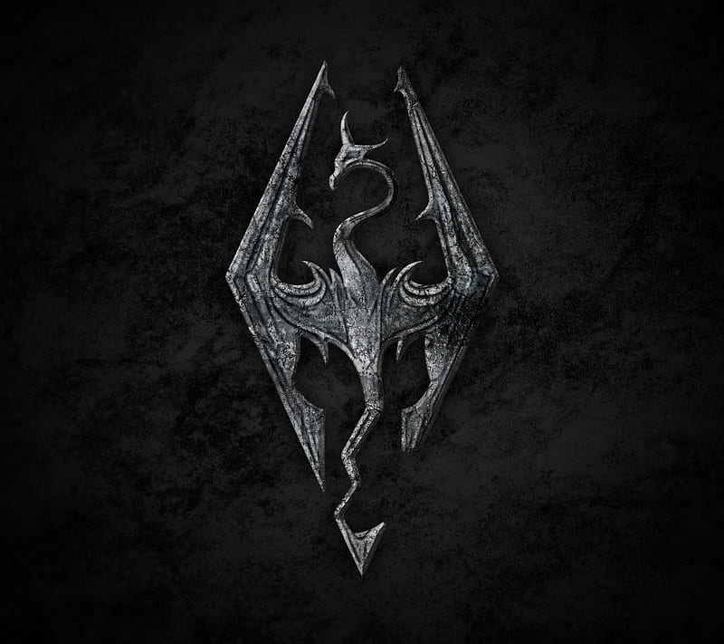 Skyrim, logo, HD wallpaper
