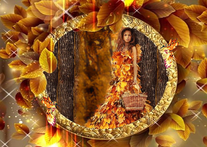 Leaf Color To Gals Autumn Forest, etheral women, leaf color to gals, grandma gingerbread, women are special, Ayo Balimi, album, female trendsetters, HD wallpaper