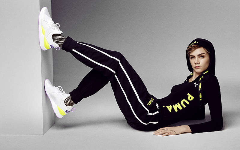 New face of Puma, Cara Delevingne heats it up with sports style