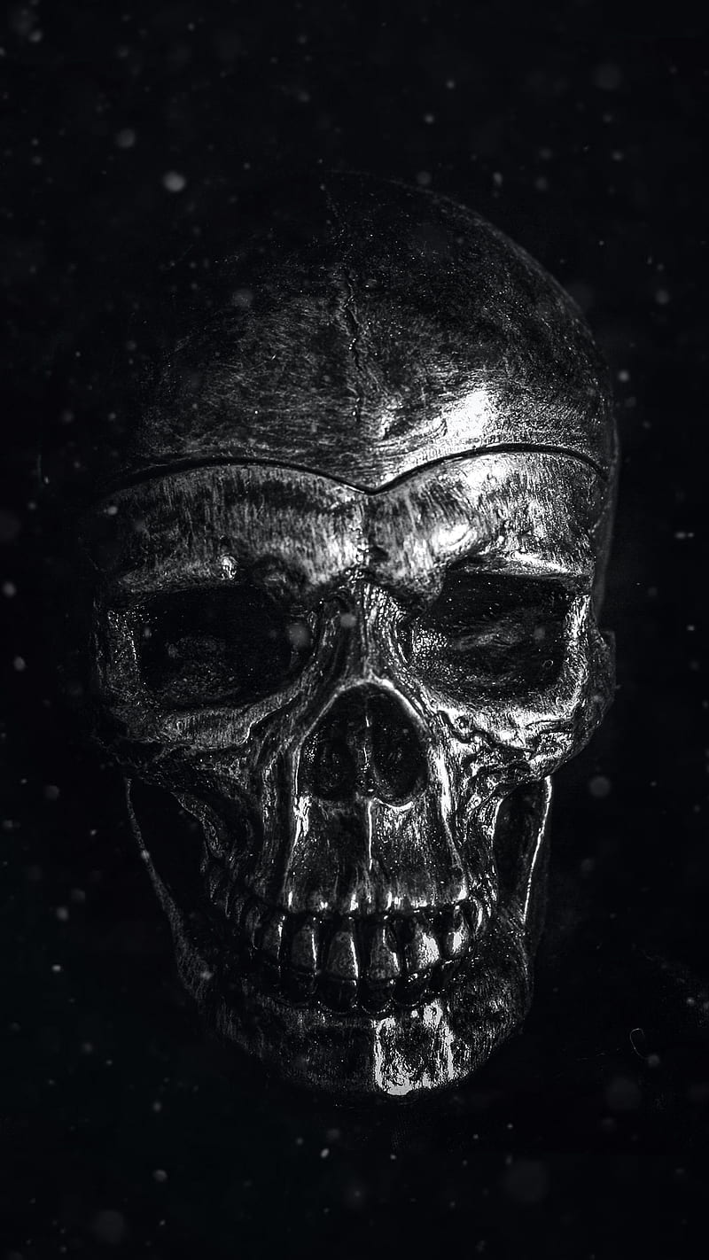 dusty skull, ancient, black and white, bone, creepy, dark, dust, horror, old, sKulls, HD phone wallpaper