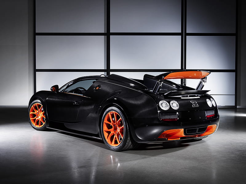 Bugatti, Bugatti Veyron Vitesse World Speed Record, Black Car, Car, Sport Car, Supercar, HD wallpaper