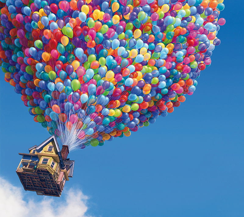 Colorful Balloons, balloons, colorful, cool, flying home, HD wallpaper