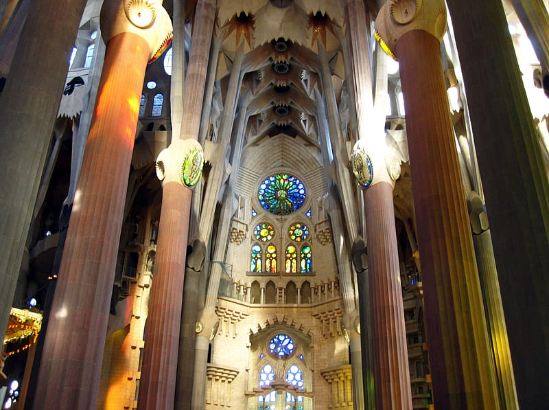 Sagrada Familia Barcelona Spain, religious, architecture, color, graphy, HD wallpaper