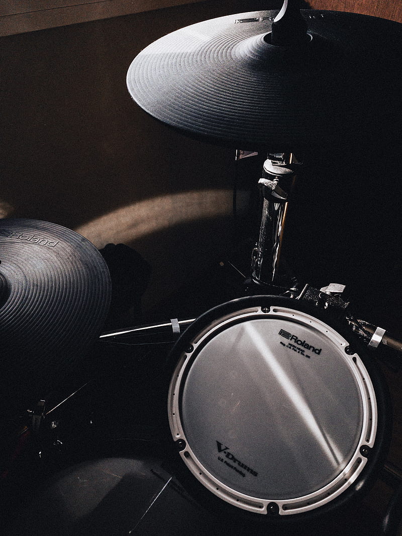 drums, drum kit, musical instrument, percussion, HD phone wallpaper