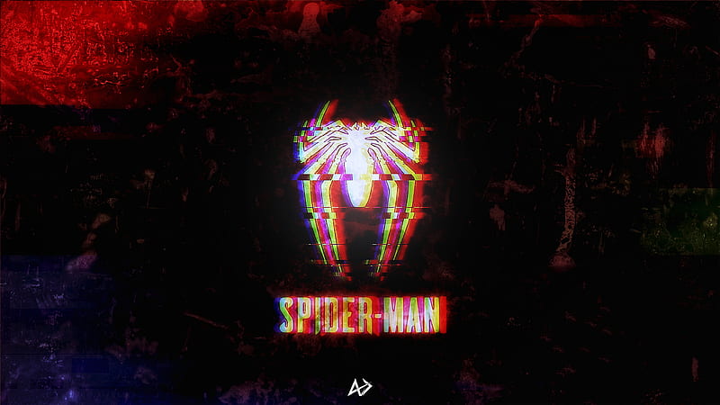 Spiderman Ps4 Glitch, agd, avengers dust, avengers dust glitch, glitch logo, glitchy spidy, spiderman glitch, spiderman ps4, vector art, HD wallpaper