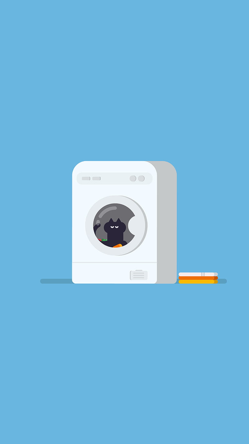 Cat in Washing Machine, Framesequence, animal, cute, funny, humor, HD phone wallpaper