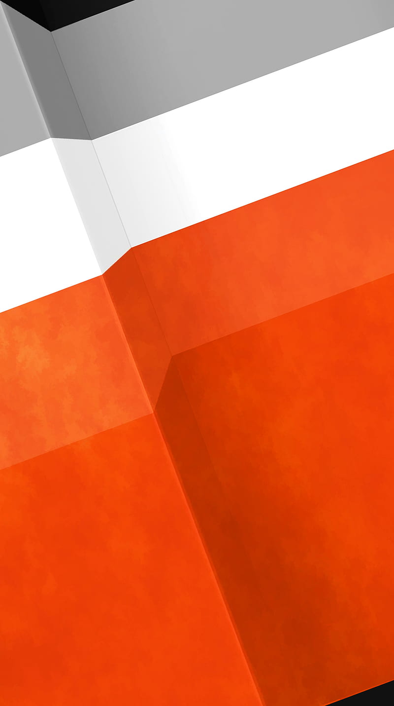 Orange Material, abstract, flat, gris, minimal, shapes, HD phone wallpaper