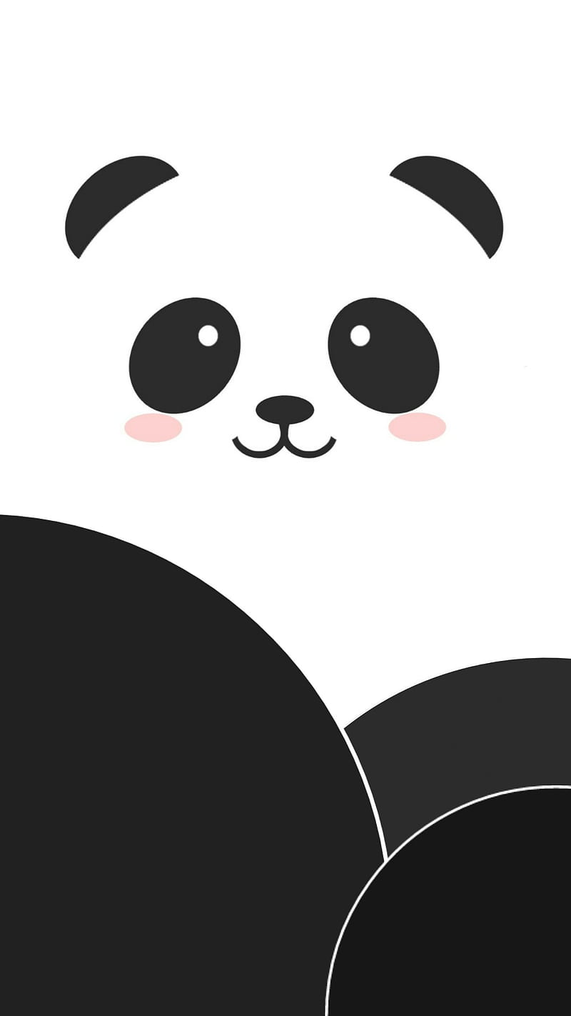 pattern with panda. Cute panda face. Doodle cartoon wallpaper. i Greeting  Card by Pakpong Pongatichat