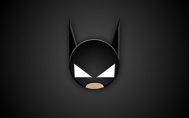 Batman Head Minimal , batman, superheroes, artist, artwork, digital-art, minimalism, minimalist, HD wallpaper