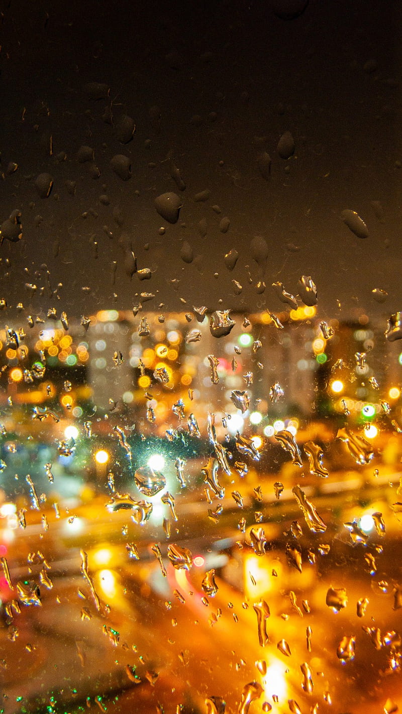 Drops rain glass moisture window blur HD wallpaper  Wallpaperbetter