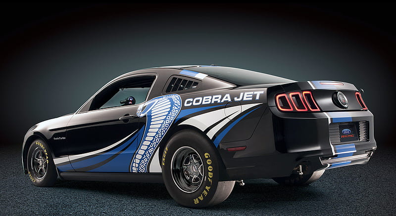 2012 Ford Mustang Cobra Jet Twin-Turbo Concept Black - Rear , car, HD wallpaper