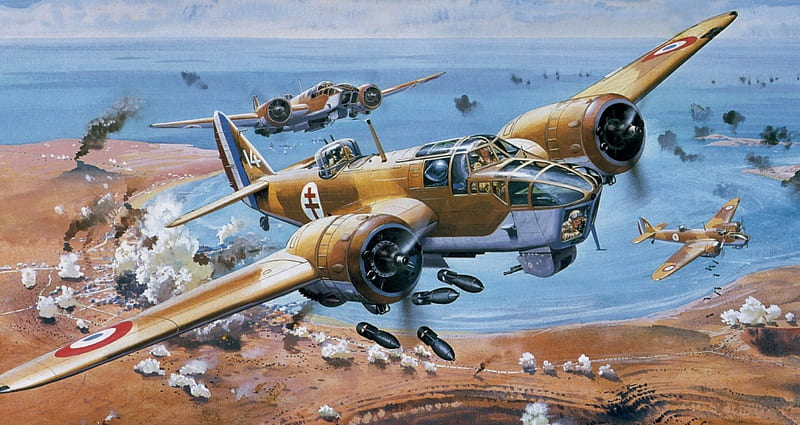 Bristol Blenheim Artwork, RAF, Artwork, Bristol Blenheim, Art, French Air Force, World War Two, HD wallpaper