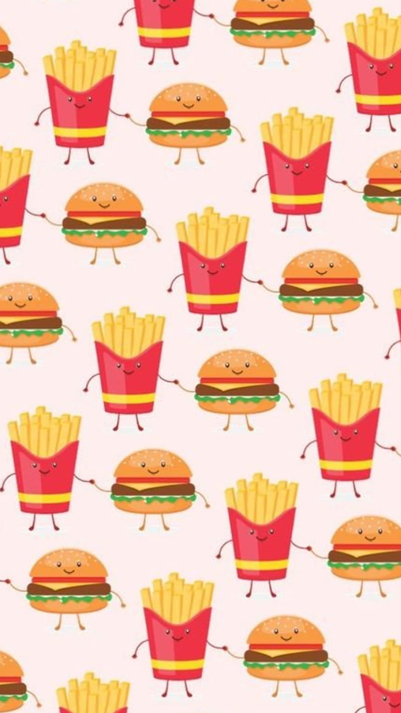 Hamburger , house, fat, fast, food, white, red, patato, HD phone wallpaper