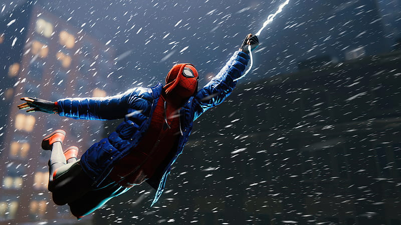 Flying Miles Morales Marvels Spider-Man, HD wallpaper