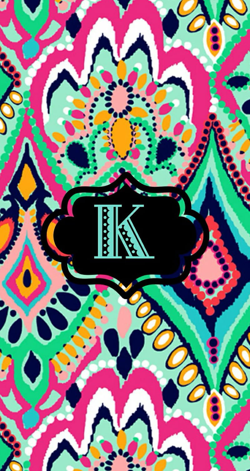 Monogram K, corlor k, letter k, HD