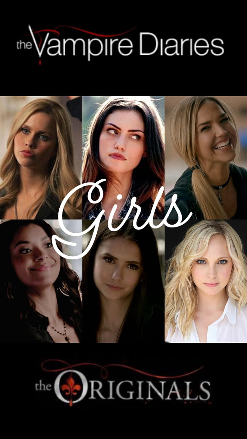 Girllsss, bonnie, caroline, elena, hayley, lexi, rebekah, the originals, the vampire diaries, to, tvd, HD phone wallpaper