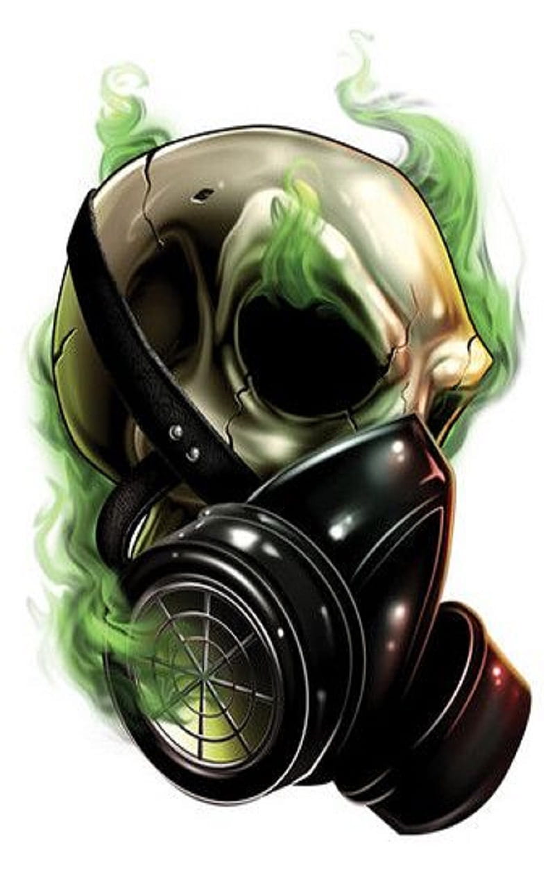 gasmask skull, gas mask, skull, HD phone wallpaper