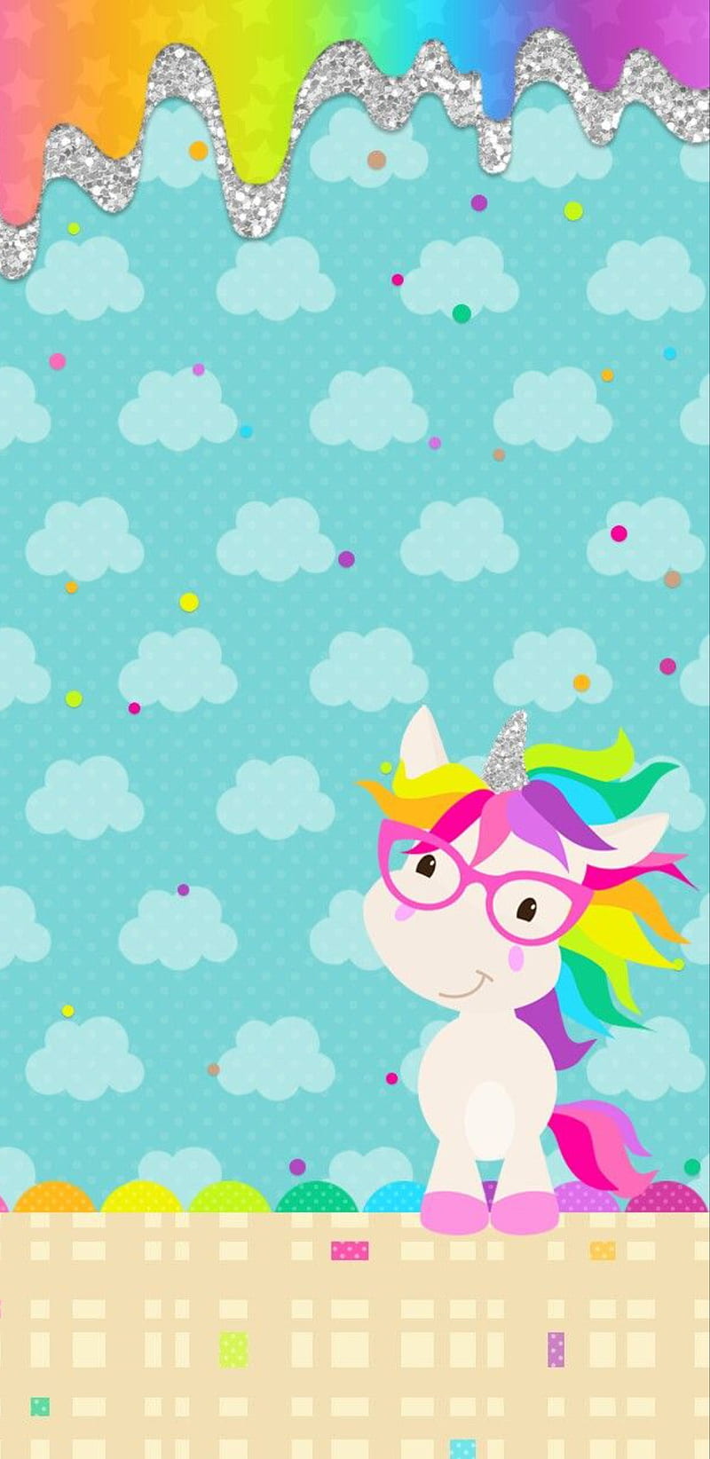 unicorn, colourful, cute, rainbow, HD phone wallpaper