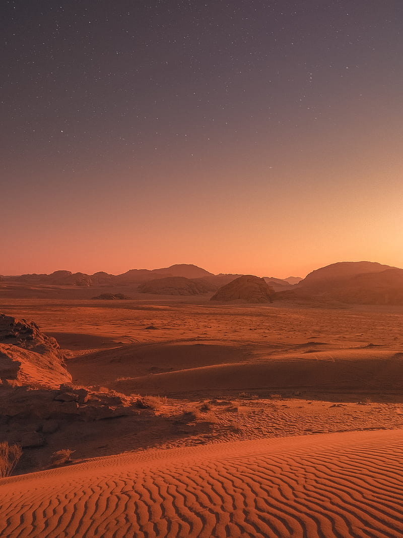desert, sand, stars, sky, night, HD phone wallpaper