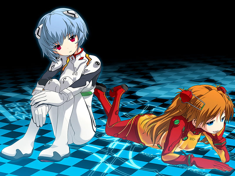 Evangelion, cute, blue, anime, HD wallpaper Evangelion, cute, blue, anime, HD wallpaper