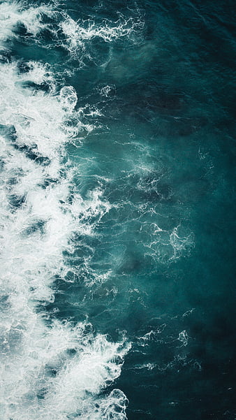 Waves, foam, water, aerial view, HD wallpaper | Peakpx