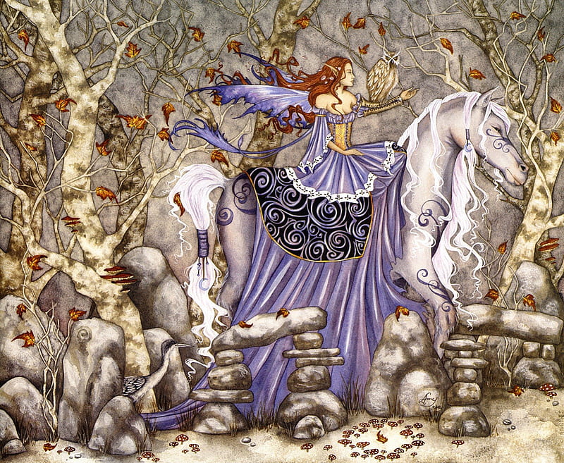 Enchanted Journey, fantasy, amy brown art, fairy, HD wallpaper